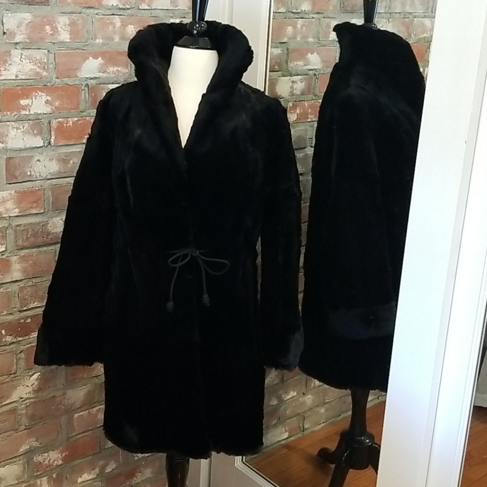 Philip Surfas Vintage Black Rabbit Fur Coat